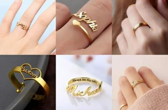 Personalized Gold & Silver Plated   Ring